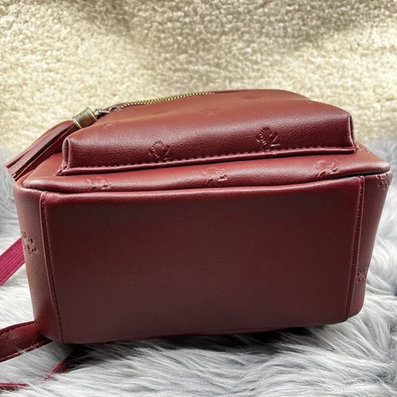 Gryffindor Harry Potter Hogwarts Small Backpack Dark Red Vegan Leather NWT main image 4